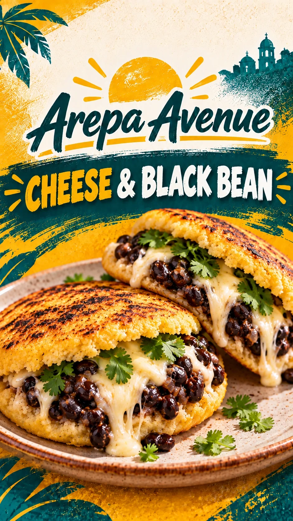 Cheese & black bean arepa from Arepa Avenue